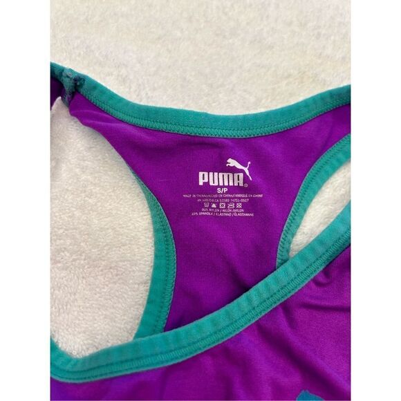 2 Puma Small sports bra size Small purple teal - Picture 4 of 6